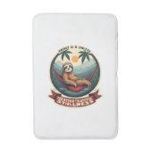 Lazy Sloth Humor Shirt Selective Effort Vintage バスマット (正面縦)