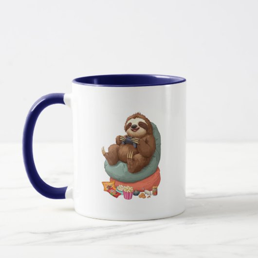 Lazy Sloth Mug – Eat. Nap. Repeat ☕🐾 マグカップ (左)