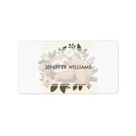   Lazy sloth sleeping on a branch cartoon          ラベル