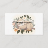 Lazy sloth sleeping on a branch cartoon            名刺 (正面)