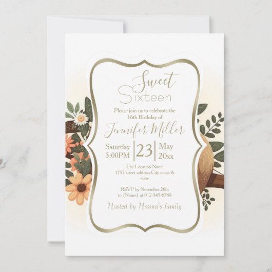 Lazy sloth sleeping on a branch cartoon            招待状 (正面)