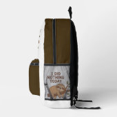 Lazy Sloth Sticker - "I Did Nothing Today"漫画 プリントバックパック (右)