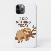 Lazy Sloth Sticker - "I Did Nothing Today"漫画 Case-Mate iPhoneケース (裏)