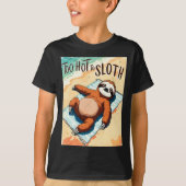 Lazy Sloth Summer Vintage Beach Tシャツ (正面)