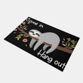 Lazy Sloth Welcome Doormat - Indoor ドアマット (アングル)