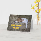 LazyBones、少し休みなさい! カード (黄色い花)