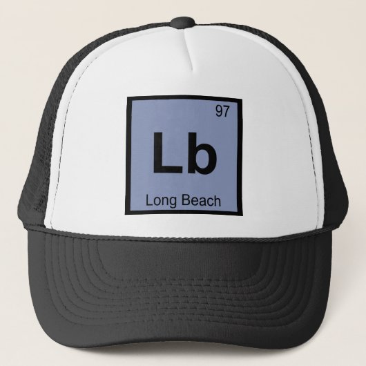 Lb - ロングビーチ市化学元素周期表 キャップ (正面)