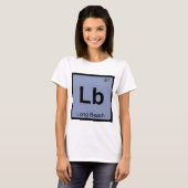 Lb - ロングビーチ市化学元素周期表 tシャツ (正面フル)