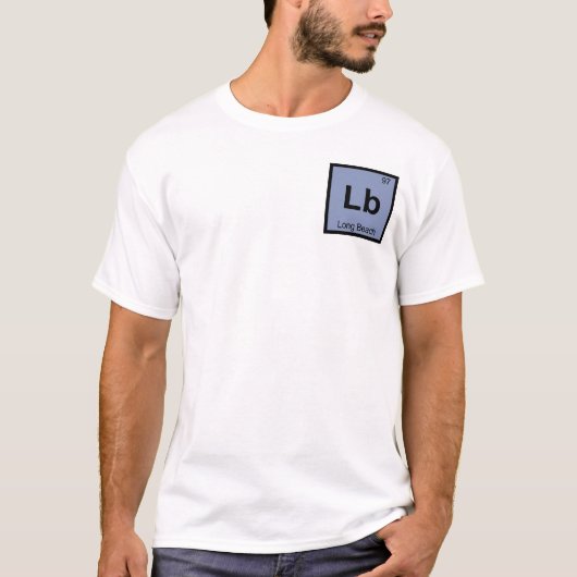 Lb - ロングビーチ市化学元素周期表 tシャツ (正面)