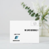 LBC TAX SERVICESプロプロモーションポストカード ポストカード (スタンド正面)