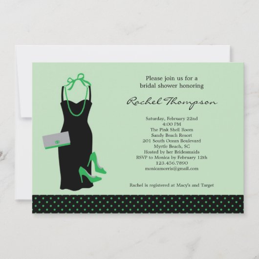 LBDブライダルシャワー招待 招待状 (正面)