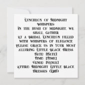 LBDブラック美しいカード：楽に洗練 招待状 (裏面)