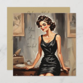 LBD魔法:楽しいイベントのカード 招待状 (正面/裏面)