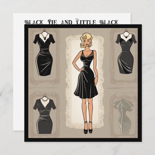 LBD魔法:特別な日ごとのカード 招待状 (正面/裏面)