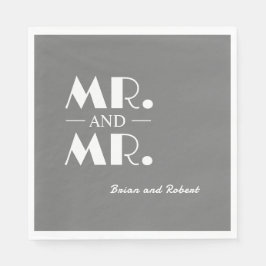LBGTQカクテルナプキンパーソナライズされたズ夫妻 スタンダードランチョンナプキン