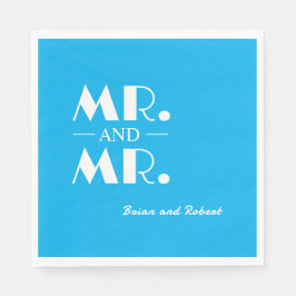 LBGTQカクテルナプキンパーソナライズされたズ夫妻 スタンダードランチョンナプキン