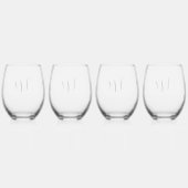 LBGTQ/非バイナリの結婚飲み物用品セット ステムなしワイングラス (裏面)