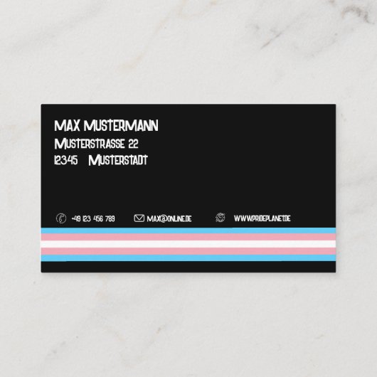 LBGTQ Pronoun Transgender She Her He 名刺 (裏面)