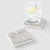 LBIジャージーの海岸のコースター ストーンコースター (横)