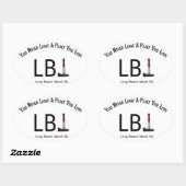 LBIステッカー長ビーチアイランドNJライトハウス 楕円形シール (シート)