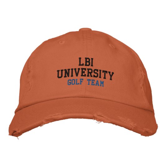 LBI大学商標の刺繍帽子 刺繍入りキャップ (正面)