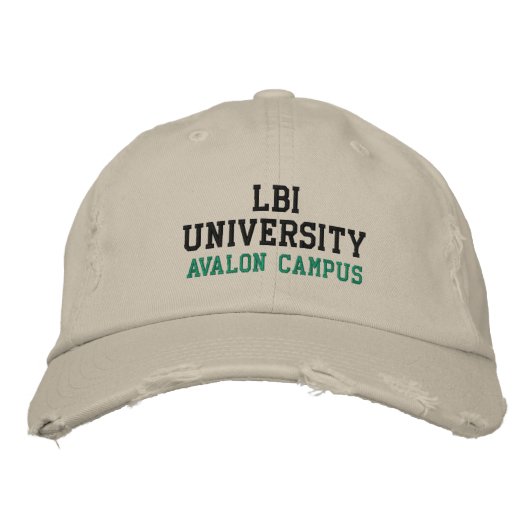 LBI大学(TM)刺繍帽子 刺繍入りキャップ (正面)