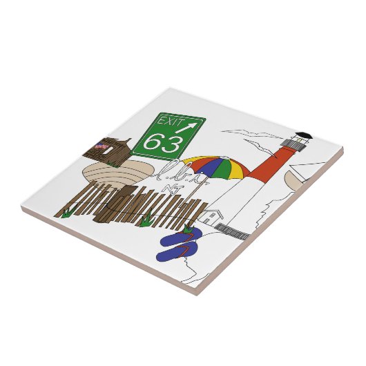 LBI愛原色のコラージュ タイル (側面)