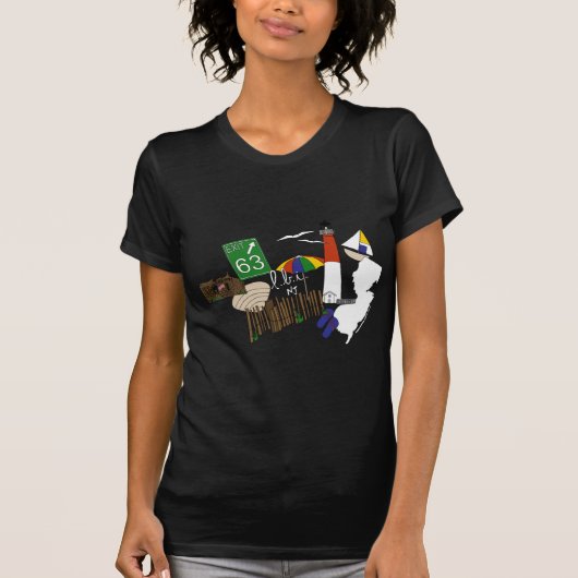 LBI愛原色のコラージュ Tシャツ (正面)