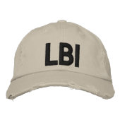 LBI HAT LONG BEACH ISLAND NEW JERSEY 08008 刺繍入りキャップ (正面)