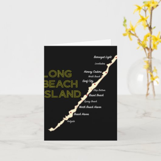 Lbi Nj Long Beach Island New Jersey Nj Beach House カード (黄色い花)