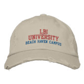 LBI UNIVERSITY (REG TRADEMARK) HAT 刺繍入りキャップ (正面)