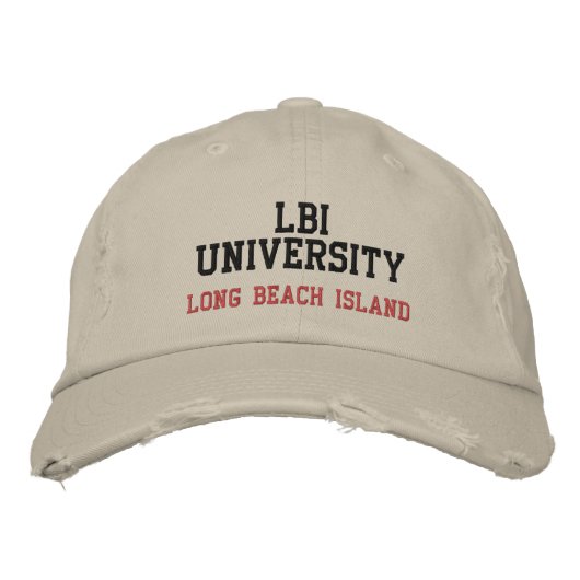 LBI UNIVERSITY (REG TRADEMARK) HAT LBIアパレル 刺繍入りキャップ (正面)