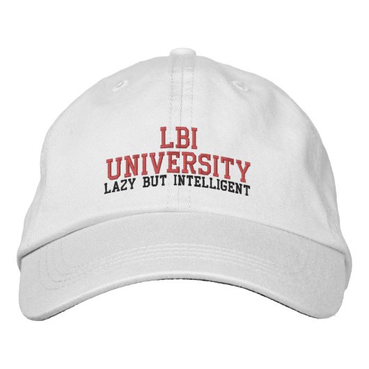 LBI UNIVERSITY (TM) HAT LBIアパレル 刺繍入りキャップ (正面)