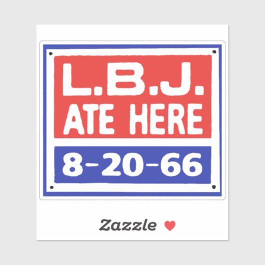 LBJここ食べのサイン シール (シート)