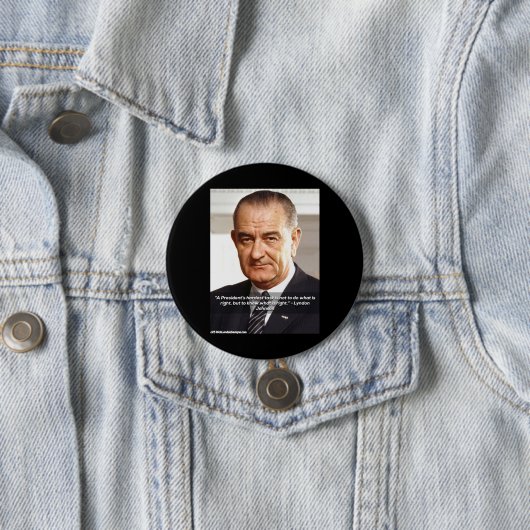 LBJと「正しいものを知る」引用文 缶バッジ (インサイチュ)