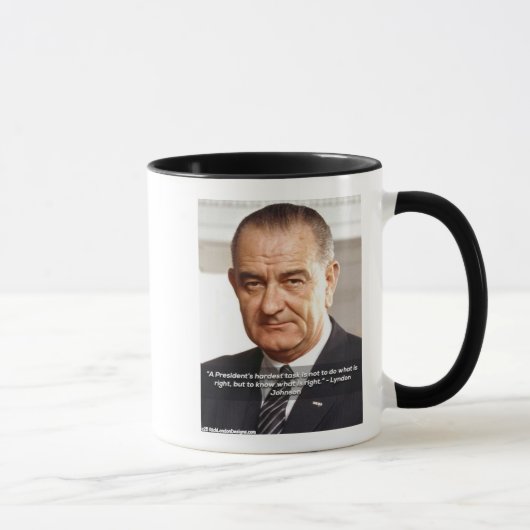LBJ「正しいことを知る」名言 マグカップ (右)