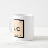 Lc -ラムチョップ化学周期表の記号 コーヒーマグカップ (正面左)