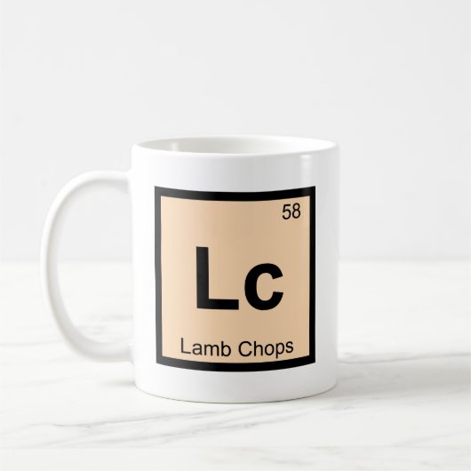 Lc -ラムチョップ化学周期表の記号 コーヒーマグカップ (左)