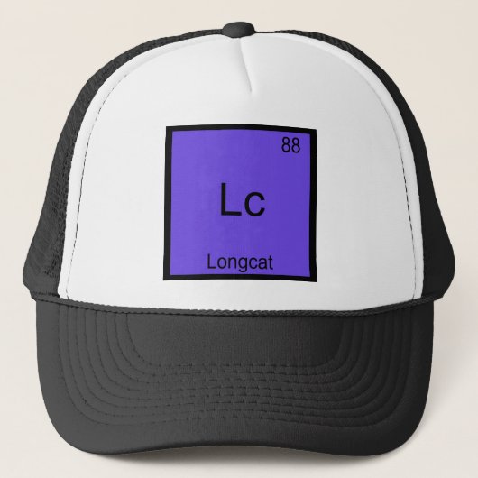 Lc - ロングキャット おもしろ 化学記号 ミーム Tシャツ キャップ (正面)