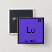 Lc - Longcat 楽しい化学記号ミーム Tシャツ 缶バッジ (正面&裏面)