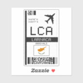 LCAラルナカボーディングパス – キプロス空港旅行 シール (シート)