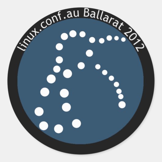 LCA2012シール(文字) ラウンドシール (正面)