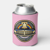 LCCI DelVal Can Coozy （ピンク） 缶クーラー (缶正面)