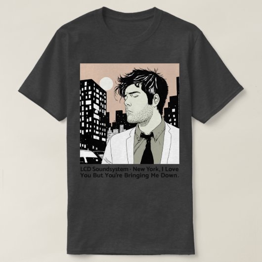 LCDサウンドシステムレトロスタイルファンデザイン Tシャツ (デザイン正面)