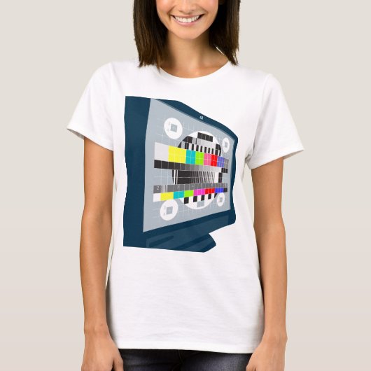 LCDプラズマTVテレビのテストパターン Tシャツ (正面)