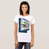 LCDプラズマTVテレビのテストパターン Tシャツ (正面フル)