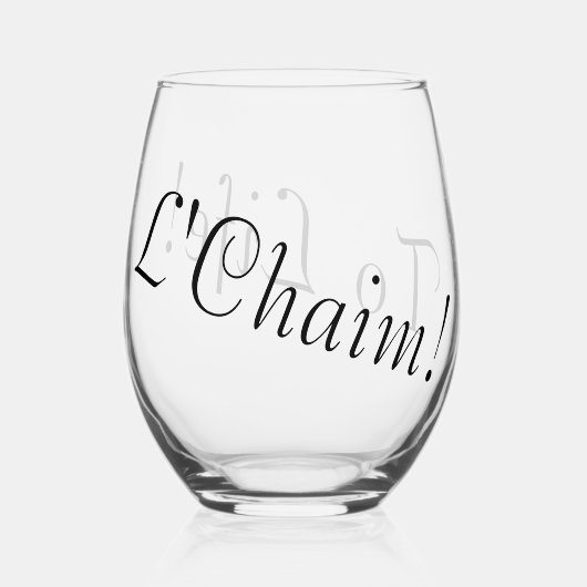 L'Chaim グラス (正面)