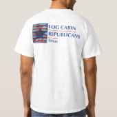 LCRテキサス州のユニセックスなTシャツの前部および背部 Tシャツ (裏面)