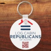 LCR Austin Keychain – ラウンド – 新しいロゴ キーホルダー (正面)