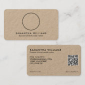 LCSWソーシャルワーカーカスタムのQR写真 名刺 (正面/裏面)